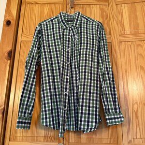 Eddie Bauer Men's Long Sleeve Button Down Shirt / Classic Fit Size L 100% Cotton